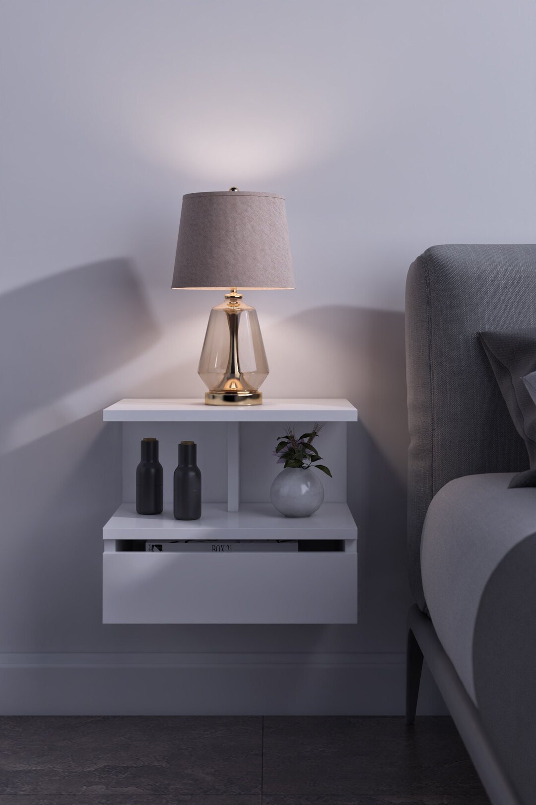 Floating Nightstand Floating Shelf Nightstand Nightstand Etsy