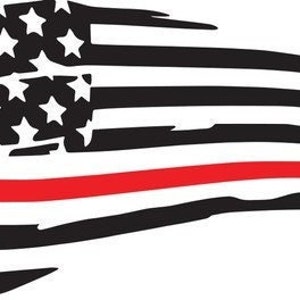 Thin Line Support Flag Decal