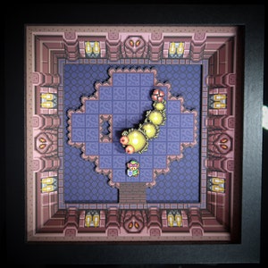 Nintendo - Zelda A Link to the Past - Shadow Box - 3D Effect - Muurkunst - Limited Edition - Moldorm - Retro Series