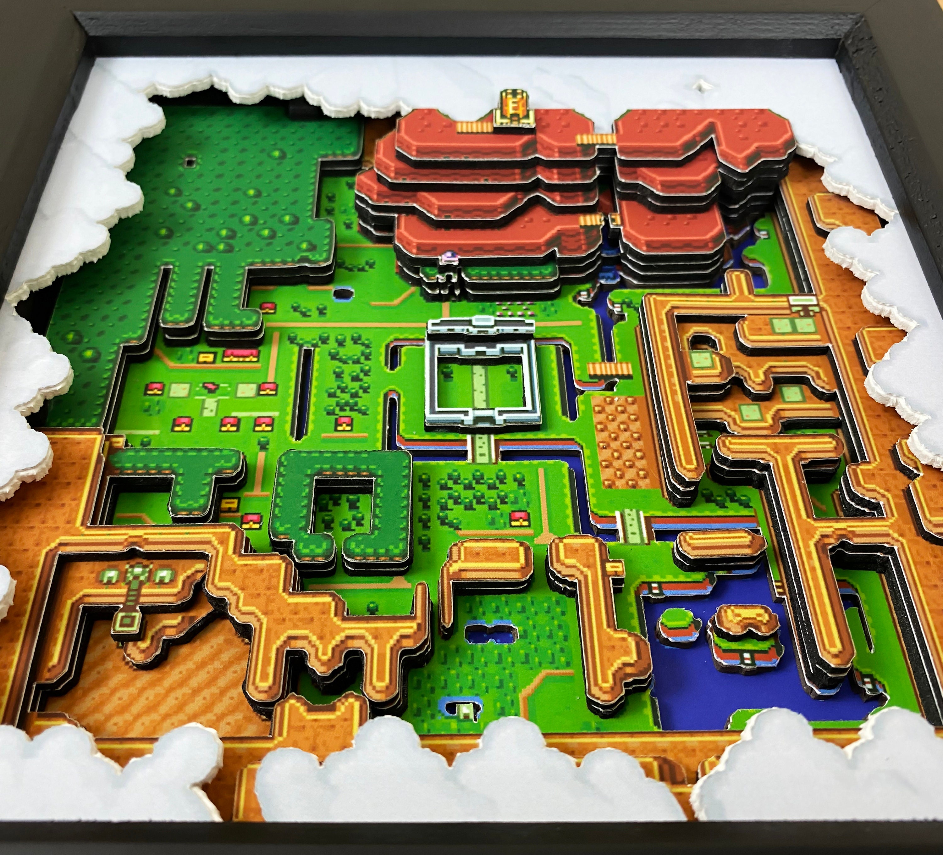 The Legend of Zelda Shadowbox Nintendo Start Screen Zelda Gifts 