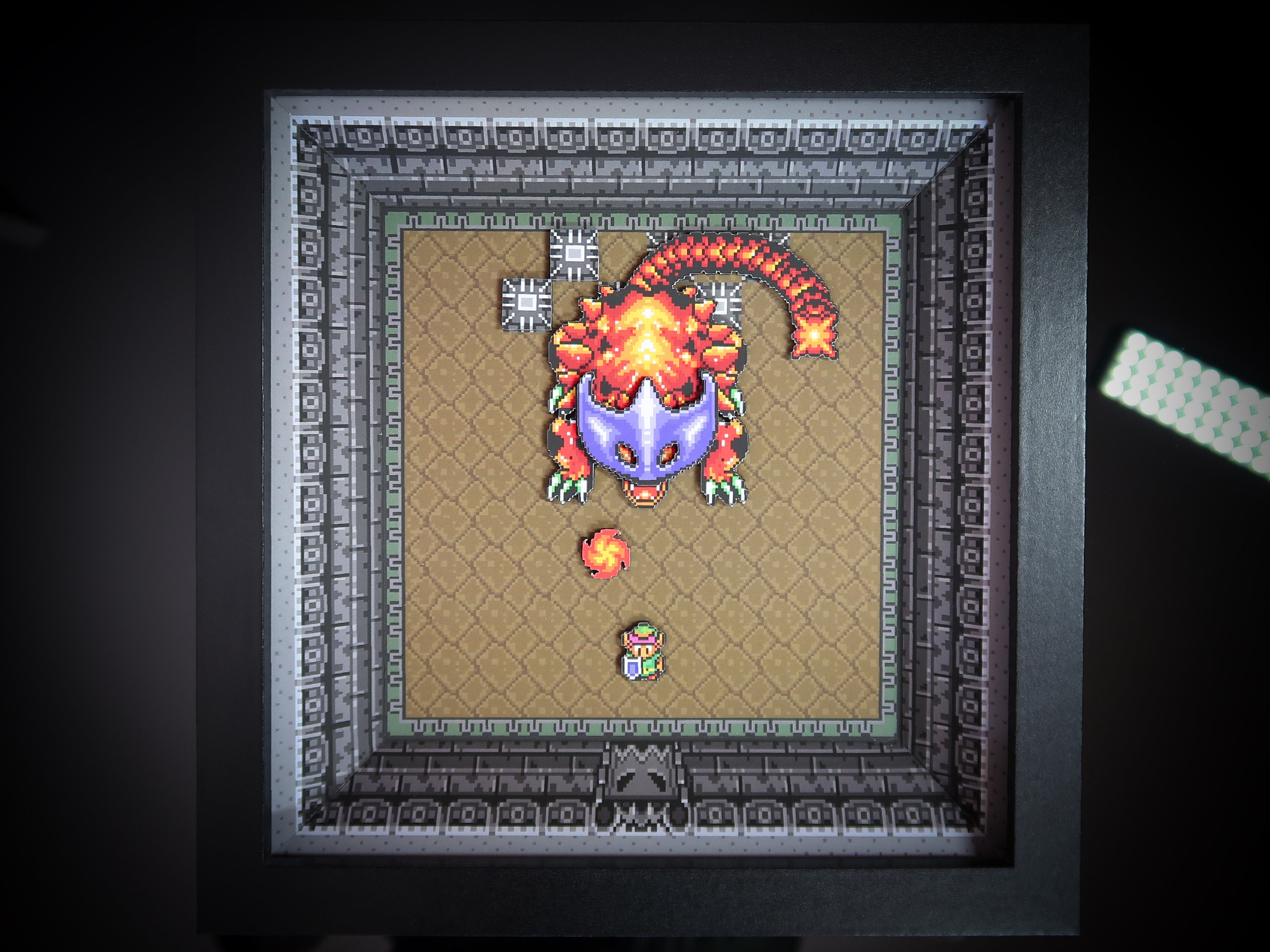 絵画 Zeldam SR2000 esquis Nintendo - Zelda A Link to the Past - Shadow Box - 3D Effect