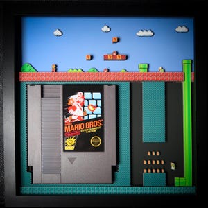 Nintendo - Super Mario Bros - Shadow Box - 3D Effect - Wall Art - Limited Edition - NES Retro Series