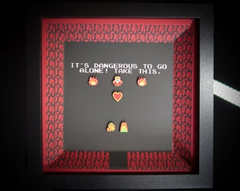 Nintendo - Legend of Zelda - Shadow Box - 3D Effect - Wall Art - Limited Edition - Old Man Valentine - Classic Series