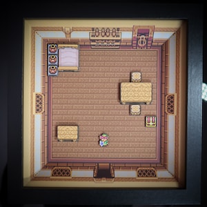 Nintendo - Zelda A Link to the Past - Shadow Box - 3D Effect - Muurkunst - Limited Edition - Links House - Retro Series - Deel 10 van 15