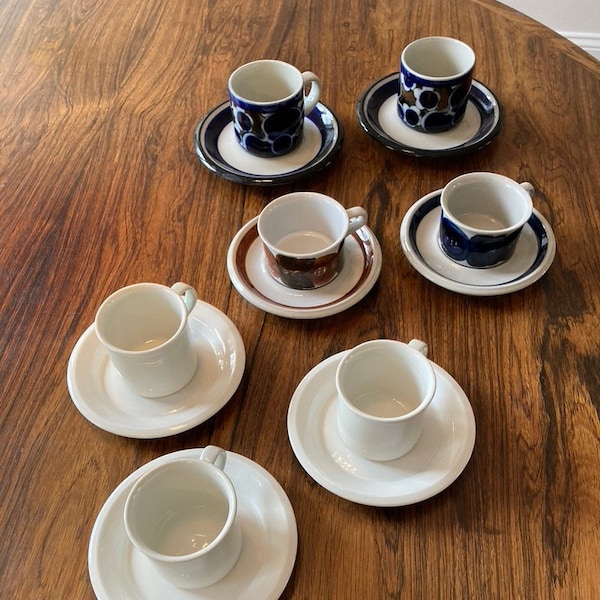 Arabia of Finland blue demitasse/espresso cups