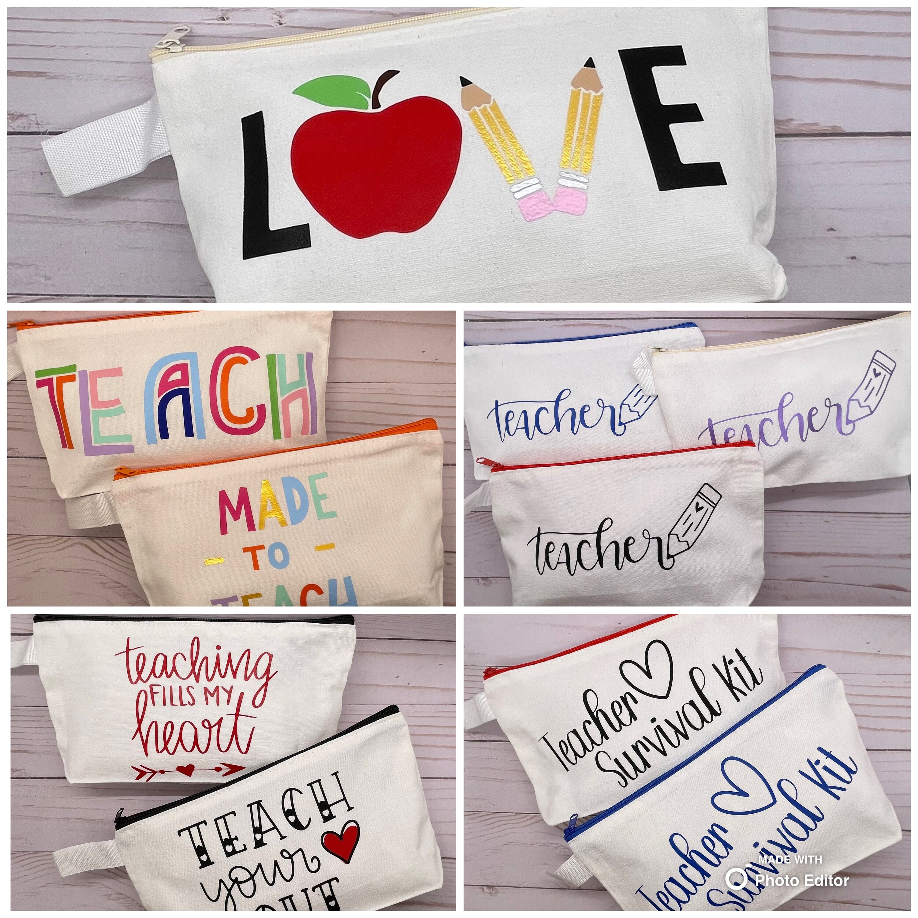 Personalized Teacher Pencil Bag – Crafty Rosy Designs