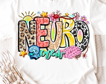 Neuro Crew PNG Sublimation Design, Brain Clipart, Neuro Life Art (Digital Download)