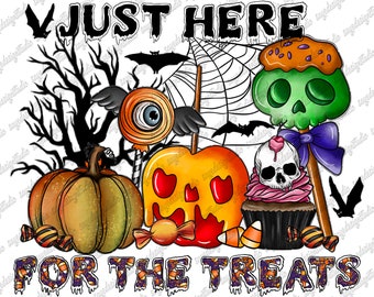 Halloween Treats PNG: Witch Clipart, Candy Design (Digital Download)
