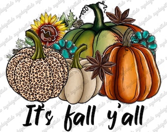 Fall Pumpkin PNG: Turquoise Gemstone, Sublimation Design (Digital Print)