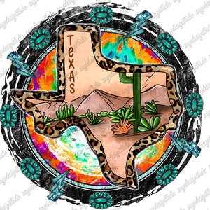 Texas Map Png, Western Design, Texas Png, Country, Desert, Texas Design, Cactus, Western Sublimation, Digital Download, Sublimation Design