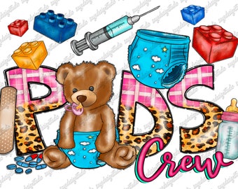 Pediatric Nurse Png Sublimation Design (Digital Download)