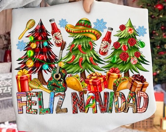 Feliz Navidad PNG: Mexican Christmas Tree, New Year (Digital Download)