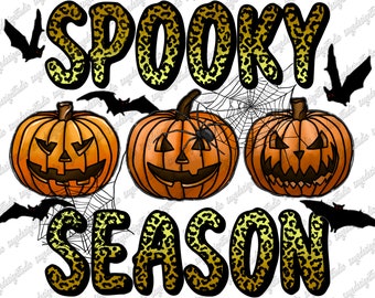 Spooky Season Pumpkin PNG: Halloween Sublimation Design (Digital Download)