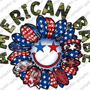 American Babe Png File, 4th of July, Babe Png, American Flag, Babe Design, Camouflage, Sunflower Png, Digital Download, Sublimation Design