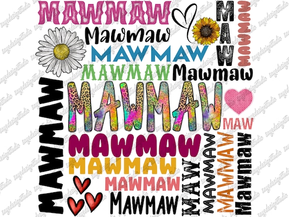 Mawmaw Design Png File Western Mawmaw Png Heart - Etsy