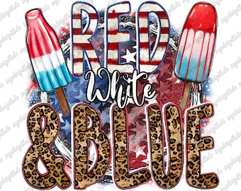American Flag Ice Cream PNG: 4th of July Sublimation Design (Digital Download)