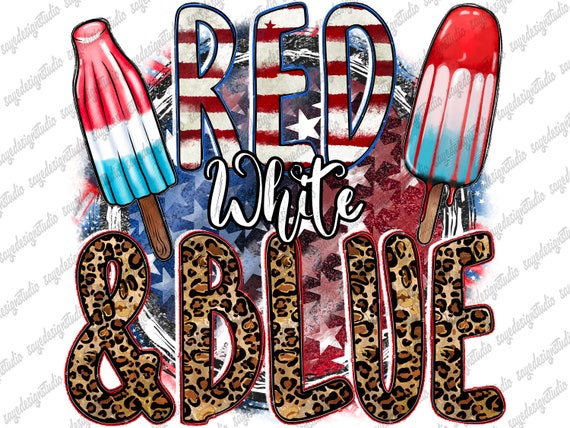 American Flag Ice Cream PNG: 4th of July Sublimation Design (Digital Download)