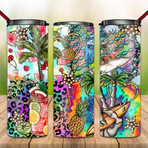 Summer Tumbler Png, Summer Vibes, Png File Tumbler, 20oz Skinny Tumbler,Summer Design, Wave, Surf, Western Summer, Sublimation Tumbler