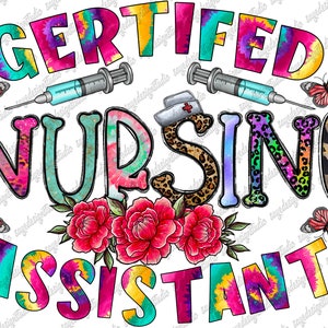 Certified Nursing Assistant Png, Happy Easter Png, Rabbit Ears Png, Nurse Easter, Nursing Assistant, Digital Download, Sublimation Design