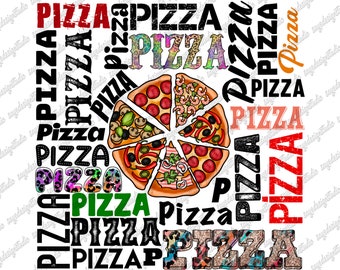 Pizza Design PNG: Sublimation Art (Digital Download)