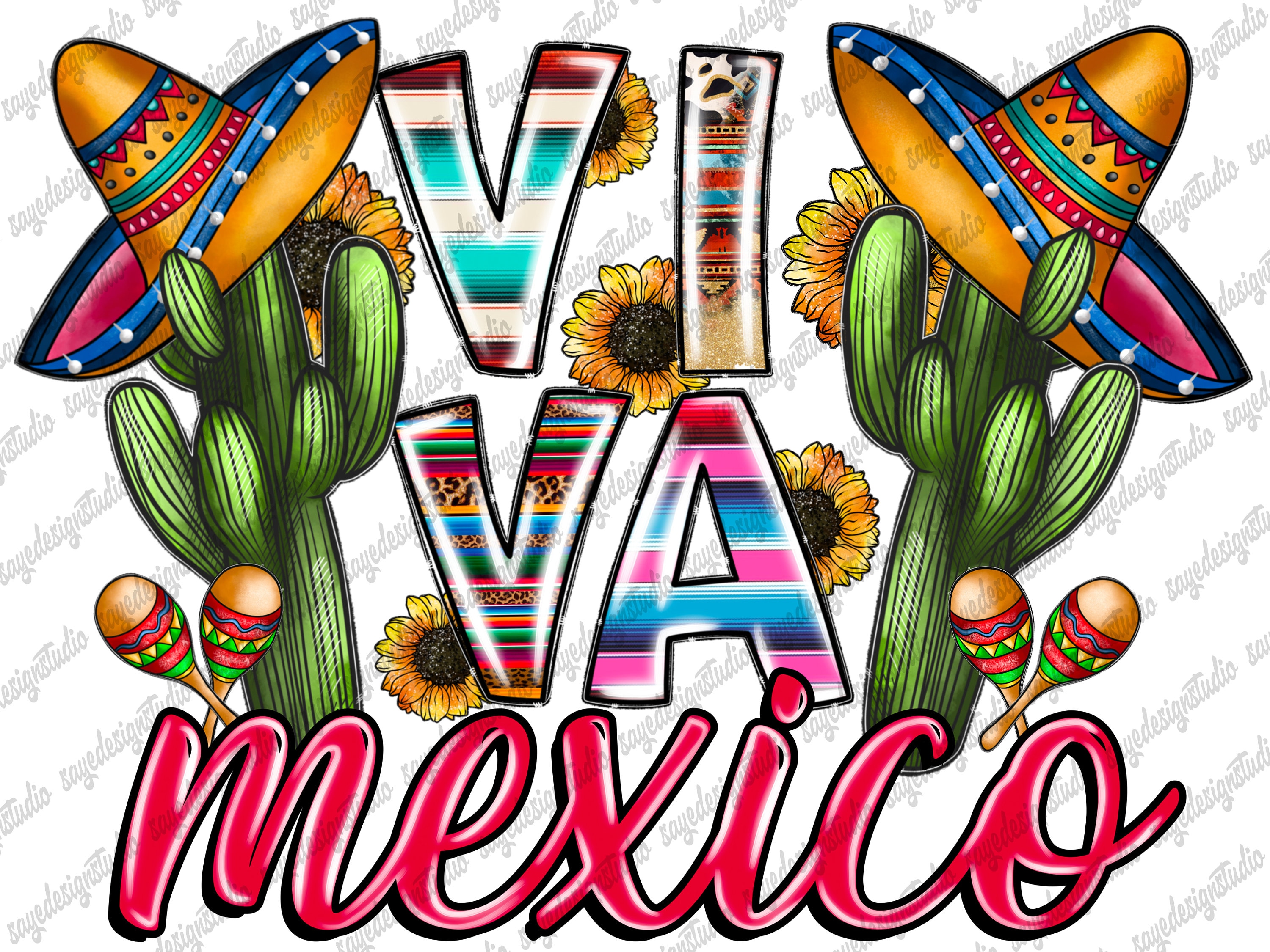 Viva Mexico Png Sublimation Design (digital Download) - Etsy