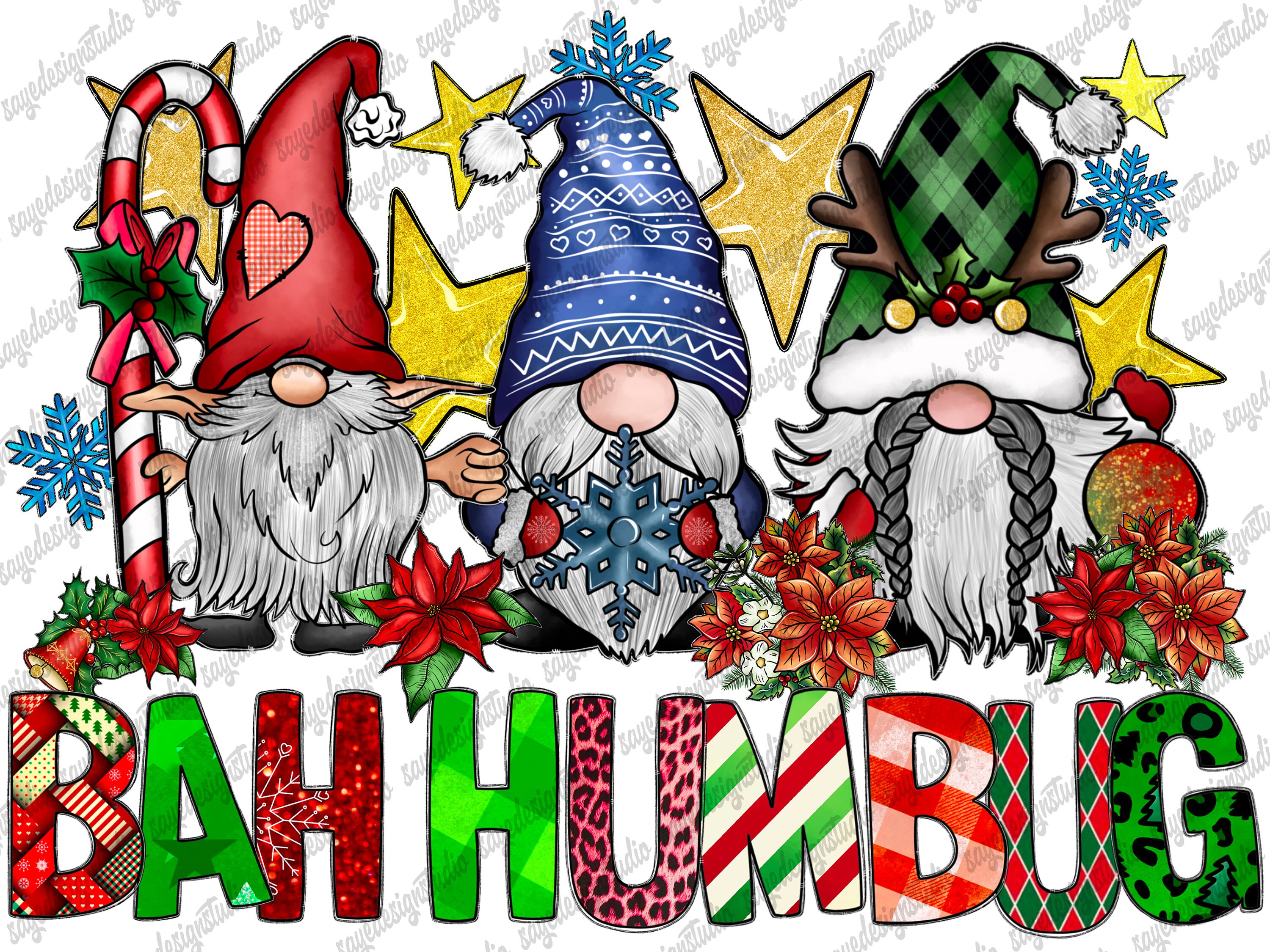 Bah Humbug Png, Western Png, Christmas Gnome ,gnome Png, Digital ...