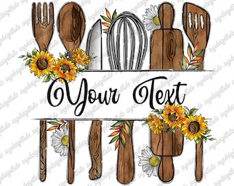 Personalized Kitchen Tools PNG: Western Chef Sublimation Design (Digital Download)