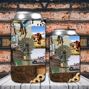 Western Can Cooler Png, 12oz Can Cooler, 15oz Slim Can Cooler,Can Cooler Png, Cowboy, Cow Png, Western, Digital Download,Sublimation Design