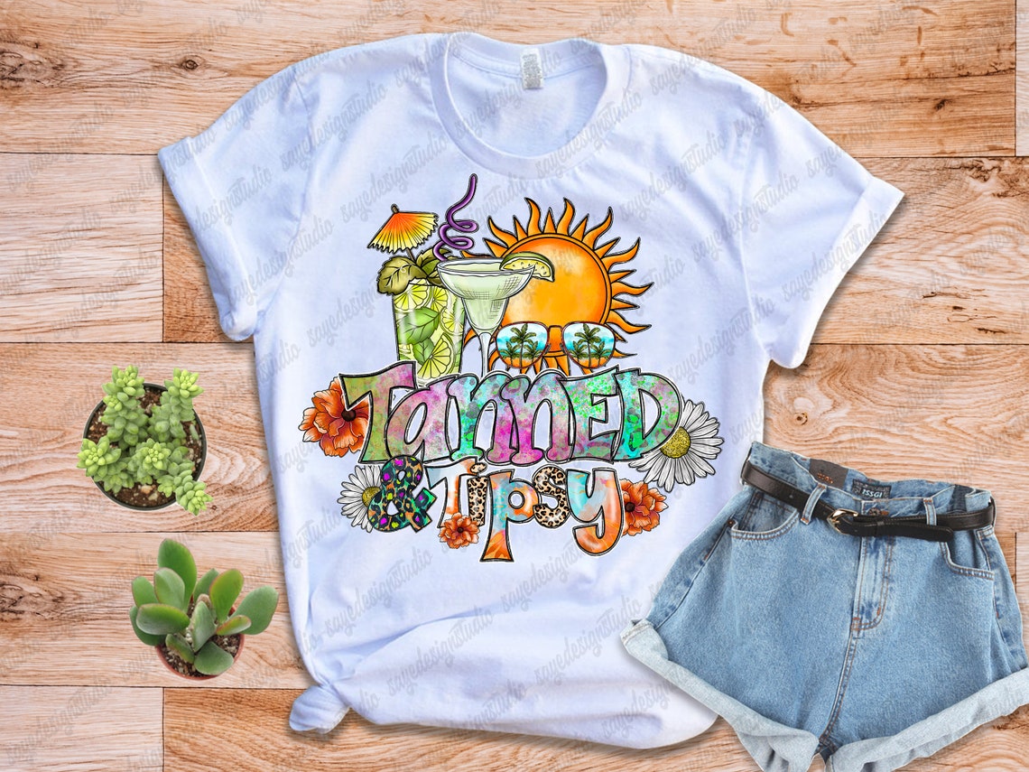Tanned and Tipsy Png Summer Time Png Summer Design Summer - Etsy