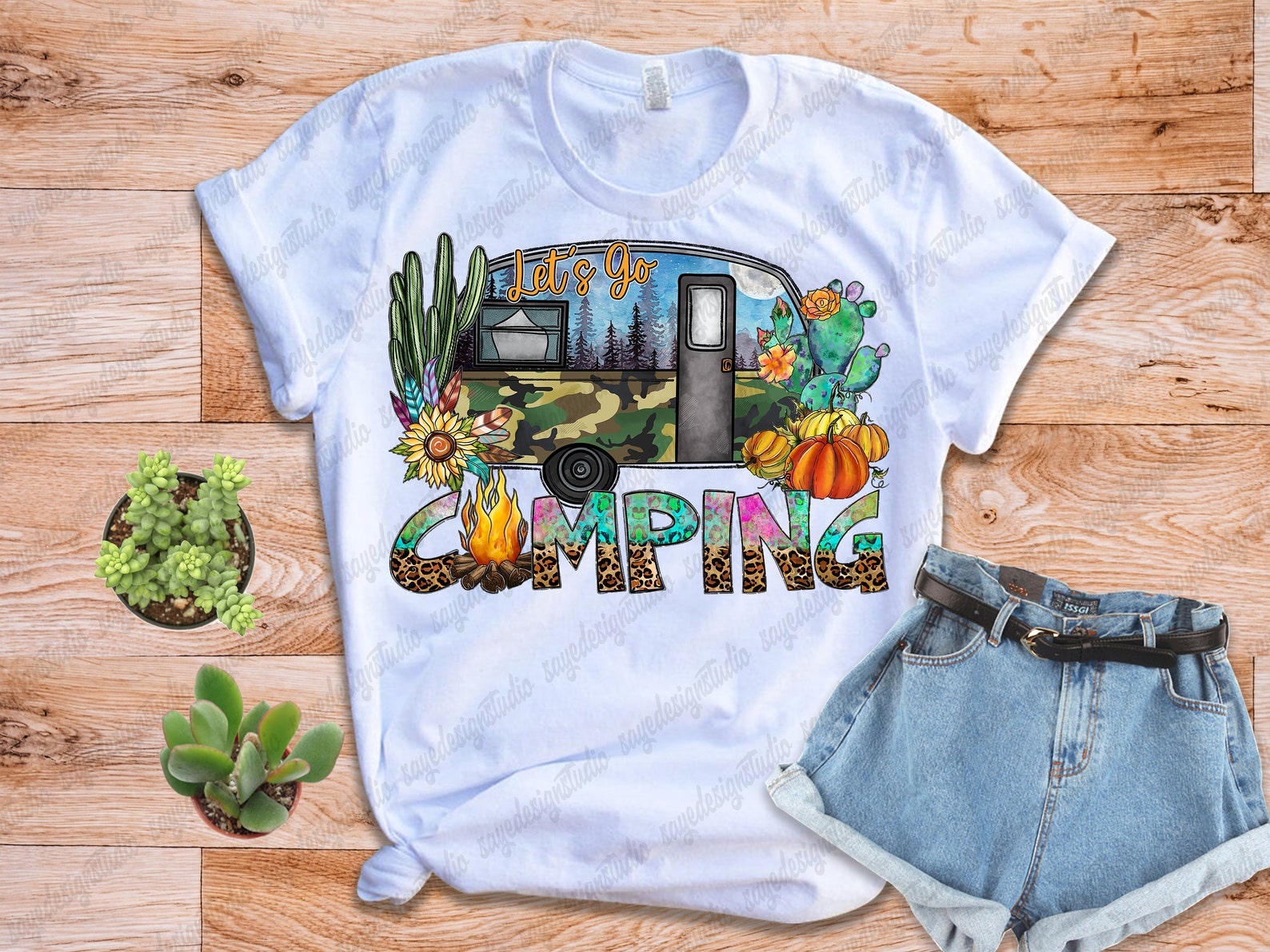 Let's Go Camping Png Camp Png Sunflower PNG Western - Etsy