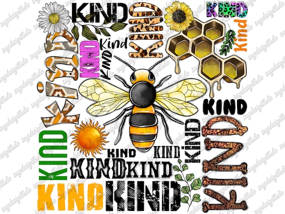 Bee Kind PNG File: Sunflower Western Design (Digital Download)