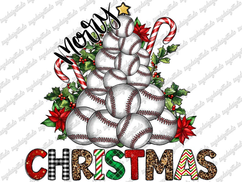 Merry Christmas Baseball 