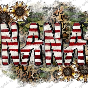 Camouflage Nana Png File, Western Png, Camouflage, Nana Png, American Flag, Army Png, Nana Design, Digital Download,Sublimation Design