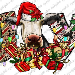 Christmas Joy Png, Merry Christmas, Cow Png, Christmas Png, Christmas Tree,Christmas Cow,Joy Png,Western,Digital Download,Sublimation Design
