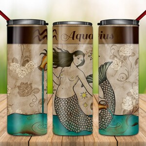 Aquarius Tumbler Png, Tumbler Png, 20oz Skinny Tumbler, Zodiac Signs, Aquarius Png,Aquarius Design,Horoscope Png,Tumbler Sublimation Designs