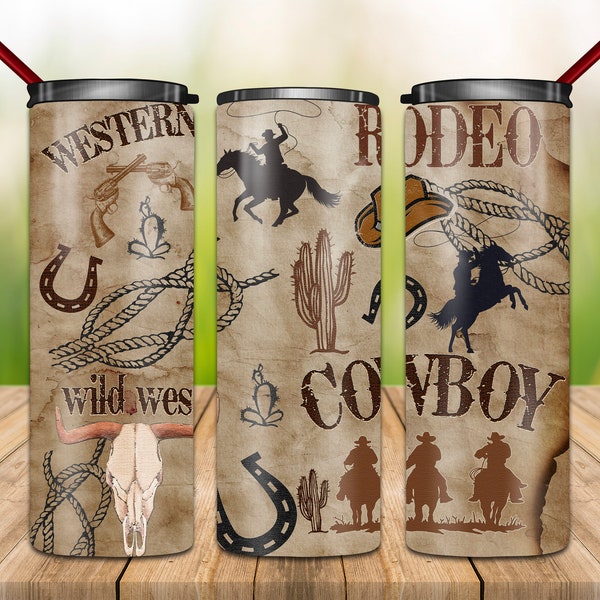Country Tumbler, Western Tumbler Png, 20oz Skinny Tumbler, Country, Wild West, Cowboy, Rodeo Png, Desert,Cactus, Tumbler Sublimation Designs
