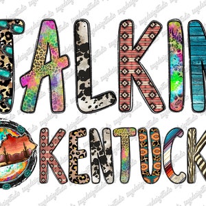 I'm Just Talkin' Kentucky Png File, Western,Kentucky Png, Desert,Kentucky Map,Country,Gemstone Turquoise,Sublimation Design,Digital Download