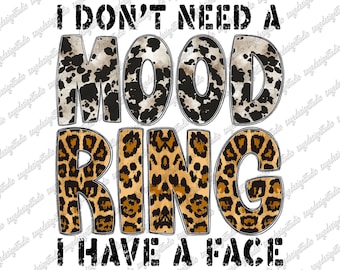 Mood Ring Face PNG: Western Cowhide Design (Digital Download)