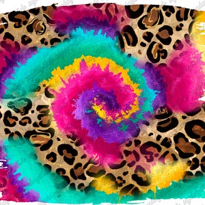 Colorful Tie Dye Pattern Png, Watercolor, Leopard, Leopard Design, Aztec Glitter Pattern, Background, Sublimation Design, Digital Download