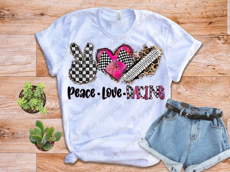 Peace Love Racing PNG: Car Racing Wife, Sublimation Design (digital ...