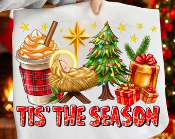 Nativity Sublimation Design: Christian Christmas, Baby Jesus (PNG)