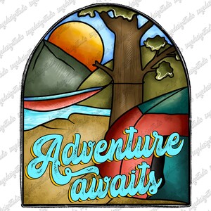 Adventure Awaits png, Leopard, Camp, Camping, Digital Download Png,Adventure, Sublimation Designs, Digital Download, Sublimation Graphics
