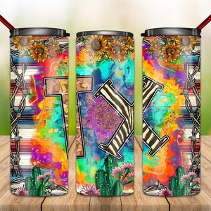 Texas  Tumbler Png, TX, Tie Dye, 20oz Skinny Tumbler, Cactus, Leopard, Country Design, Texas Map, Glitter, Tumbler Sublimation Designs