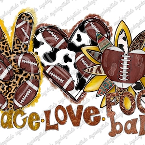 Peace love Football png, Football Sublimation designs downloads,Football png,png Football,football png files for sublimation,Design download
