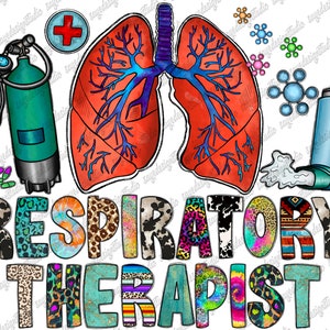 Respiratory Therapist Png, Nurse Png, Respiratory Png, Watercolor, Western, Leopard, Oxygen Cylinder, Digital Download, Sublimation Design
