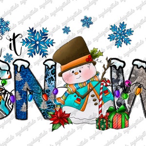 Let It Snow Png, Santa Claus Png, Snow Png, Merry Christmas PNG, Leopard, Christmas Lights Png, Sublimation Designs, Digital Downloads