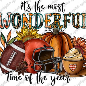 It's The Most Wonderful Time Of The Year Png, Football PNG,Pumpkin Png, Fall Png, Fall Football, Leopard,Sublimation Design,Digital Download