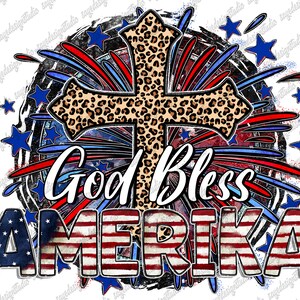 God Bless America Png File, 4th of July, Cross Png, Soldier, Christian, American Flag, Memorial Day, Digital Download, Sublimation Design