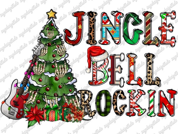 Jingle Bell Rockin Png, Merry Christmas Png, Rock, Holidays