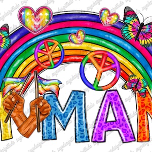 Human Sublimation Design Png, Pride Png, LGBTQ Png, Lgbt Png, Rainbow Png Files for Cricut, LGBT Gay Pride Png Files, Peace, LGBT Png